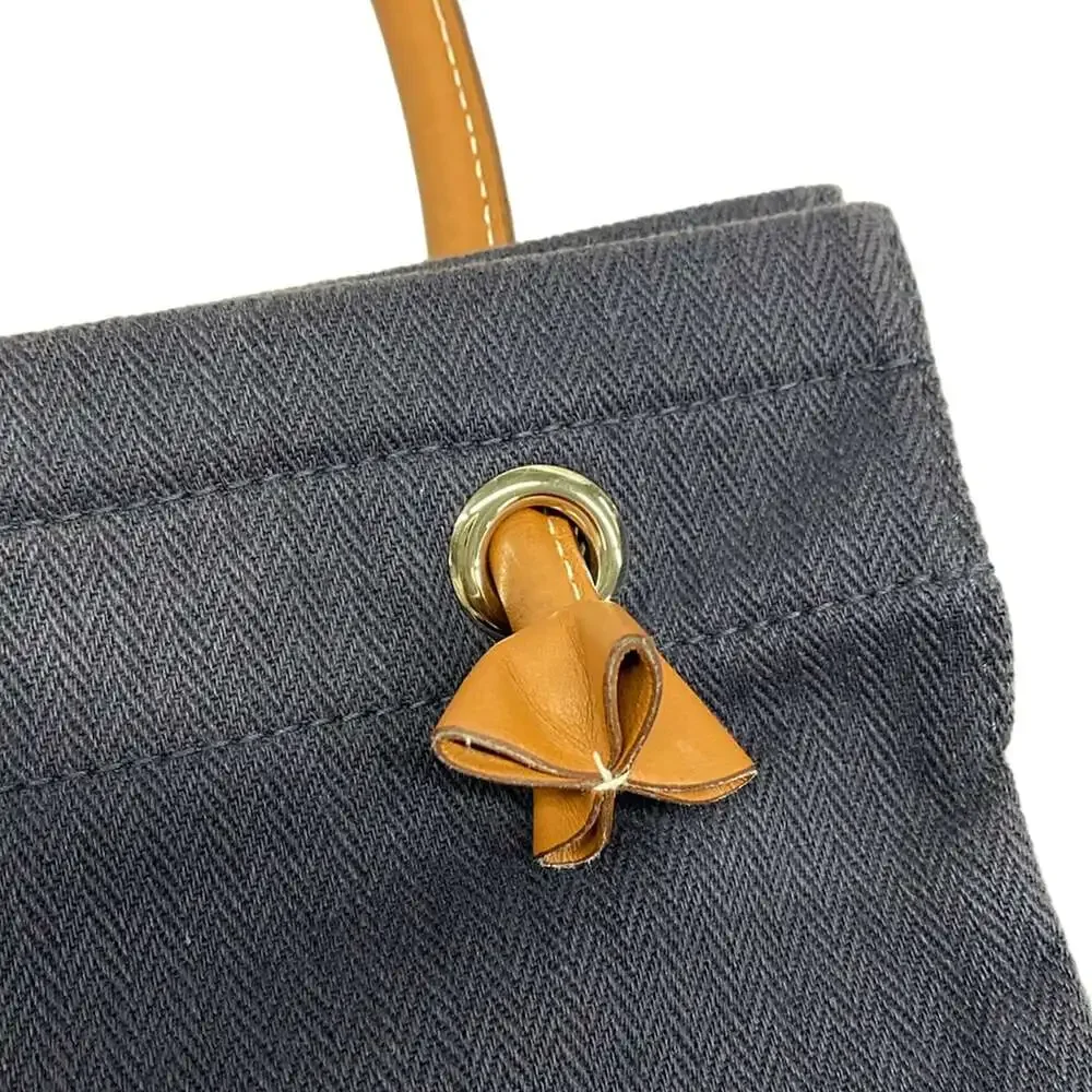 Hermès Aline MM Shoulder Bag Navy Brown Red Toile chevron Leather